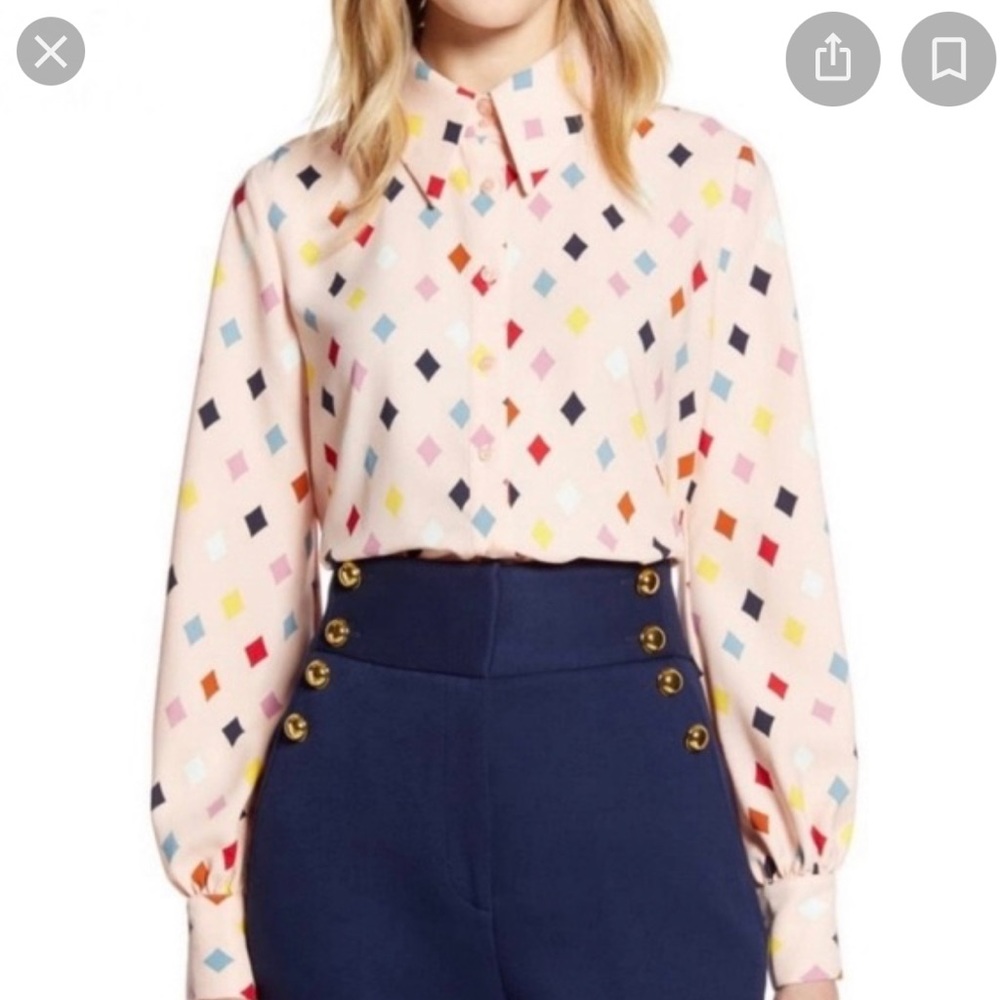 Halogen x Atlantic Pacific button-up blouse